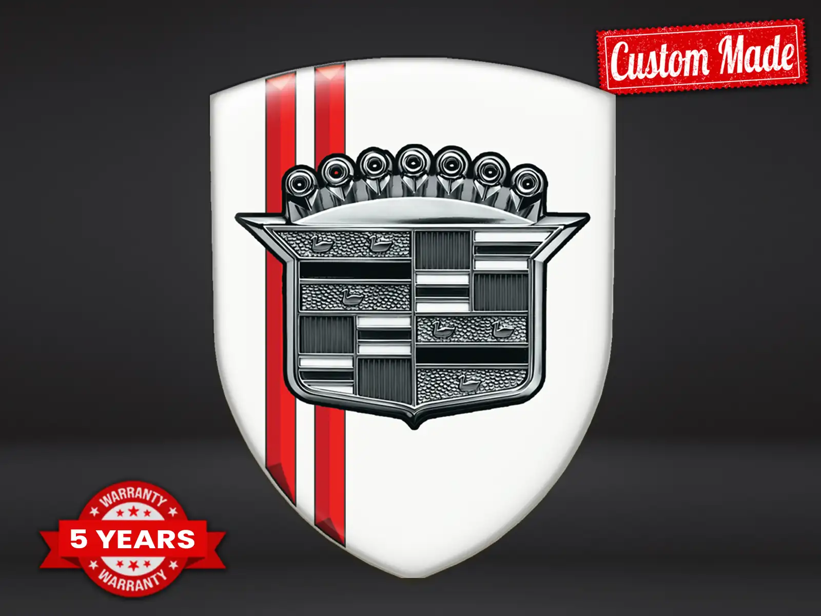 Cadillac Badge Silicone Édition Limitée Dôme Course Élancé